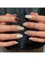 ジョジョ ネイル アット サンノミヤ(JOJO Nail at Sannomiya) ちゅるん感のあるゆるめなニュアンスネイル