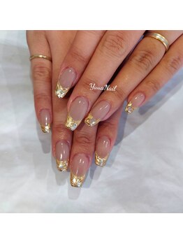 ユーアネイル(Yuua Nail)/ミラーフレンチ