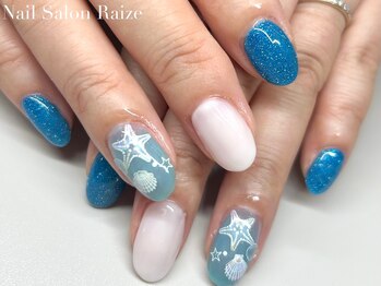 ライズ 本町店(Raize)/ブルーネイル/貝殻/海