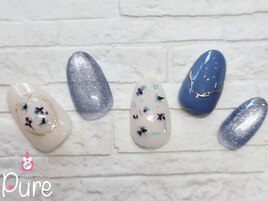 大人可愛い定額ネイル￥9000