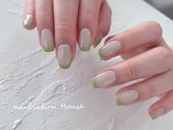 ネイルサロン モネ(Monet)/マグネット＋フレンチ