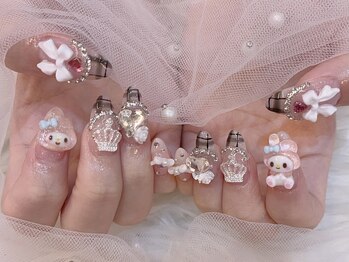 キレイエ ネイルズ(KIREIE NAILS)/ゴテゴテ ガーリー チェック