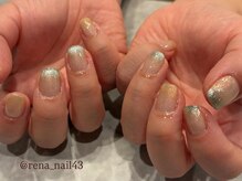 レナネイル(rena nail)/潤ちゅるマグネットダブルグラデ
