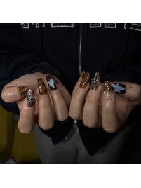 海外風冬ネイル