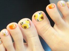 ひまわりネイル