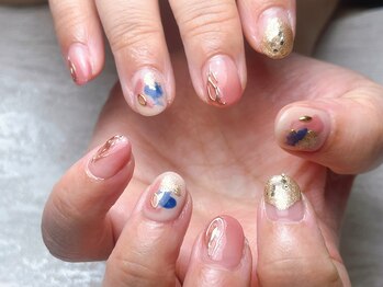 秋ネイル　ニュアンス