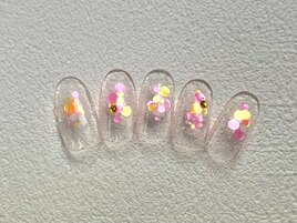 クリア系ネイルデザイン♪