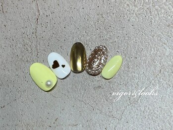 ヴィガー アンド ルックス 白金 目黒(Vigor&Looks)/春カラー ミラー ハート 黄色