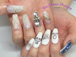 【自爪ネイル】プリントネイル