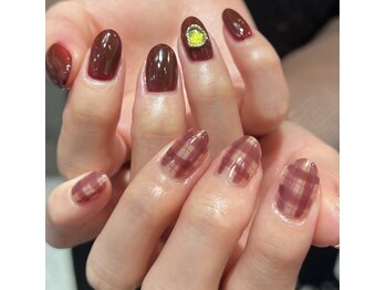 ビューティマーケット アングゥ(BEAUTY MARKET ungu)/ボルドー×チェック