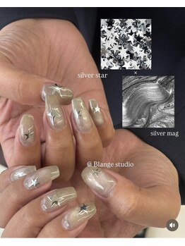 シルバー/マグネットネイル/星