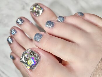 アンドネイルコロン(&Nail:)の写真/フィルインで自爪に優しい♪夏に向けて！！フットメニューに+1000円でドライフットケアの追加も可能◎