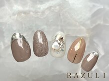ネイルアンドジュエリーラズリ(Nail＆Jewelry RAZULI)/ヌーディガラスフレンチ