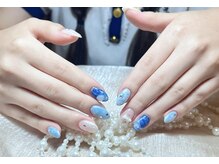 ナナネイル(Nana Nail)/ブルーマーブルネイル