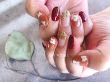 コハ 湘南台店(Koha)/テラコッタ×フラワー上品ネイル