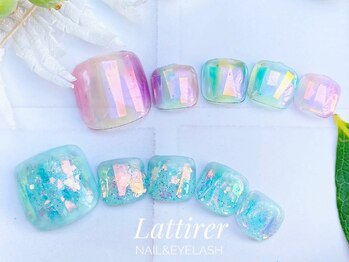 ラティレ 銀座(Lattirer)/FOOTオーロラフィルムネイル