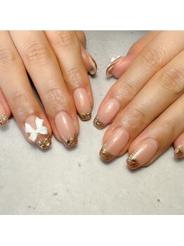 #ラメフレンチネイル