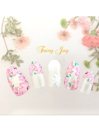 フラワーフレームネイル