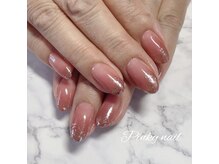 ピンキーネイル(Pinky nail)/カラーグラデ×ラメ