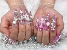 ロングネイルズ エマ(LongNails-Emma)の雰囲気（チップスカルプ/長さだし持ち込みゴージャス[150分]14980→13980）