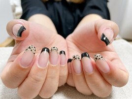 レオパードフレンチネイル