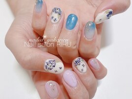 紫陽花ネイル