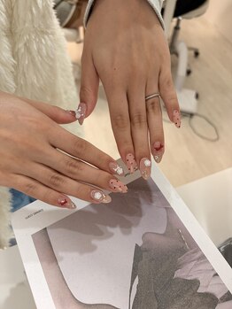 クリア(Clear)/ワンホン赤ネイル^_^