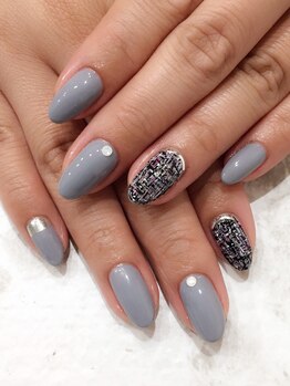 レディグリッター(Lady glitter)/ツイードネイル