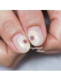 ひまわりアートネイル