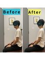 ユア(your.) 骨盤猫背の1回の姿勢矯正前後です☆