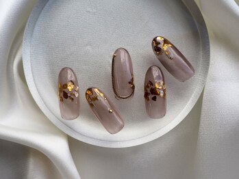 透けカラー×マイカネイル