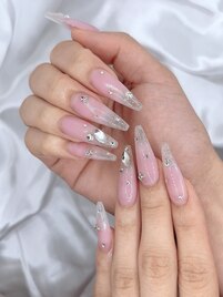 先端クリアネイル