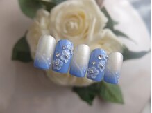 ネイルサロンミキ 横浜(MIKI)/結婚式 成人式 卒業式上品3D白青