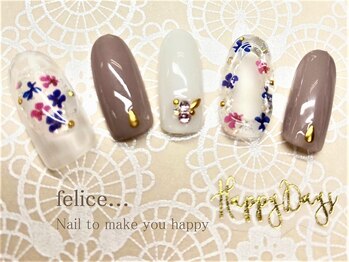 ネイルサロン フェリーチェ(felice)/【定額ネイル】¥7980