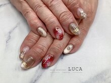 ネイルアトリエルカ(nail atelier LUCA)/W-943 秋色ニュアンスネイル