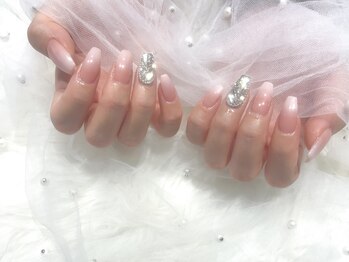 ソラネイル(Sora Nail)/シンプル/グラデ＋埋め尽くし2本