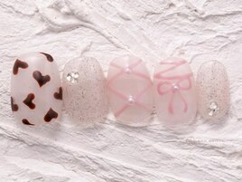 手書きチョコハートリボン￥8000