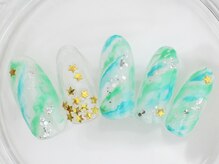 ネイルサロン あかねいろ/夏色　クリア　スターアート星