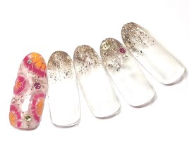 ピーコック☆ラメグラデーション