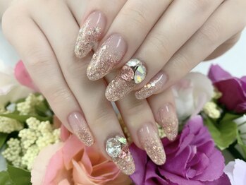 ディーネイル 京橋(D-nail)/[中村]ラメグラ+Vカット