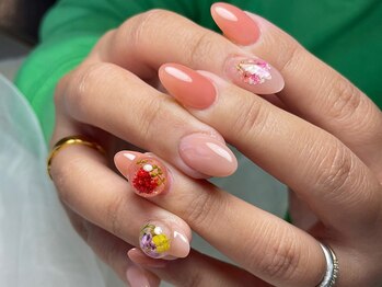 サロンドフォーエイチ(salon de 4H)/フラワードームの春ネイル♪