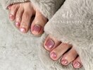 ピンクマグネットフットネイル