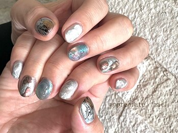 アプリシーエイトネイル(appreciate nail)の写真/ネイルを長く楽しむためには爪を健康な状態に保つことが重要！労わりながら、トレンドデザインを楽しむ☆