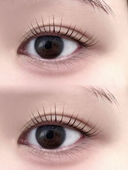 フルール(Fleur)の写真/[友達や家族との同時施術OK]丁寧なアイスタイリストによるしっかり立ち上げるパリジェンヌラッシュリフト☆