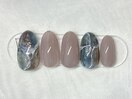 定額デザイン　天然石風ネイル