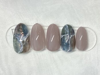 ネイルビジョルノ つくばみどりの店(Nail Begiorno)/定額デザイン 天然石風ネイル
