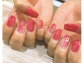 ドレス ネイルアンドアイラッシュ 梅田(Dress)/【Dres梅田】赤ネイル