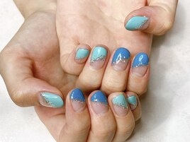 斜めキラキララメネイル