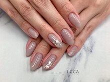 ネイルアトリエルカ(nail atelier LUCA)/W-942　大人上品シェルネイル