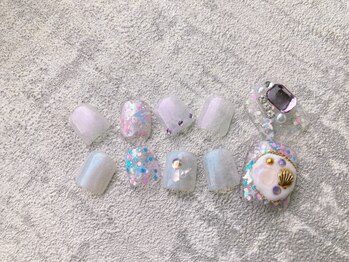 ジェムネイル(gem nail)/フット定額¥8800→¥7980